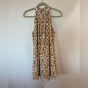 Chic Floral Halter Mini Dress